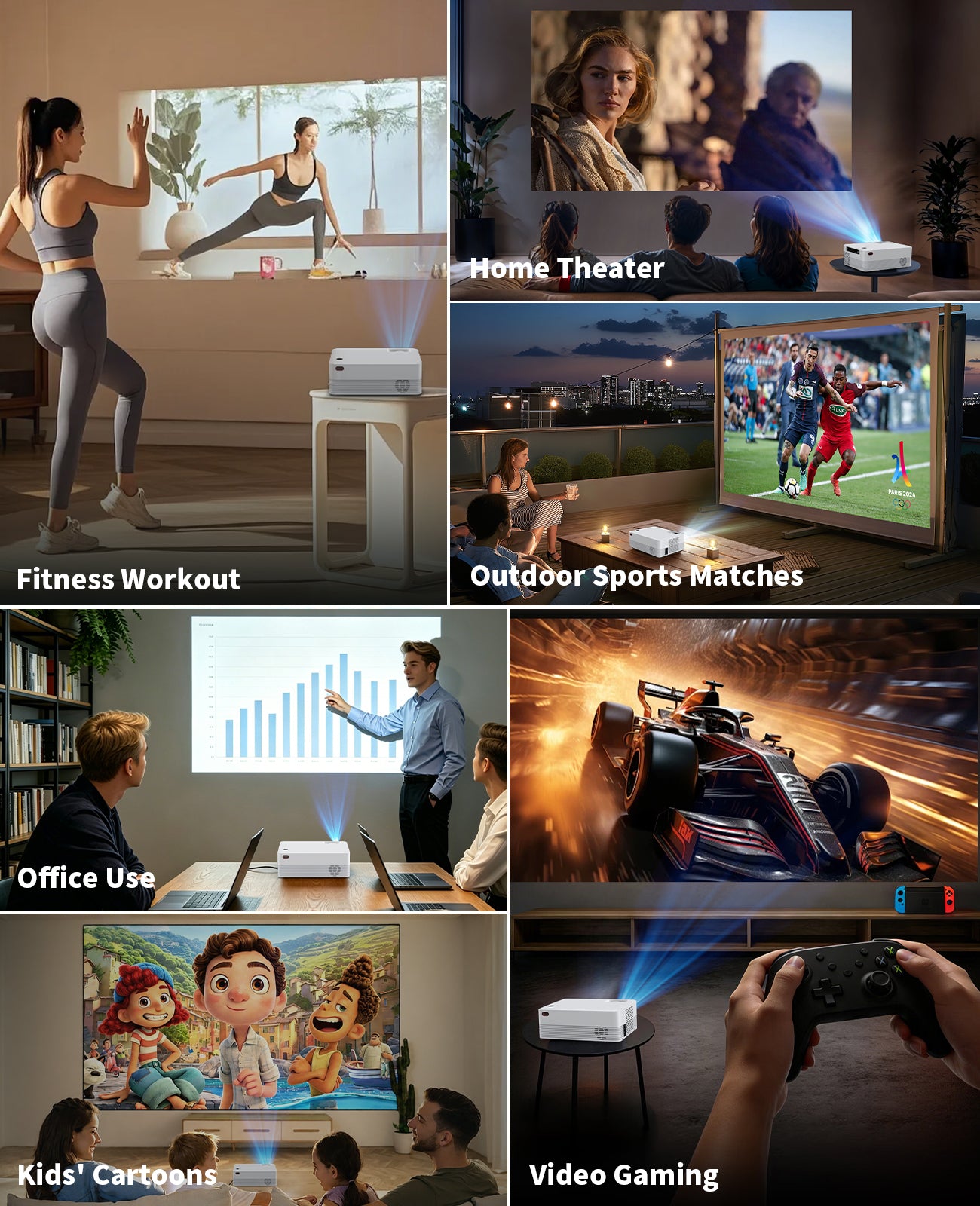 ENUOSUMA H5 Native 1080P Smart Projector
