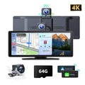 10.26" Portable Wireless CarPlay Screen for Car, Android Auto Display with 1080P Backup Camera, GPS, Bluetooth Touchscreen