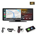 Portable 10.26" Wireless CarPlay & Android Auto Touchscreen Car Display, 2.5D IPS Screen, Bluetooth, FM Transmitter, GPS, Siri Voice Control