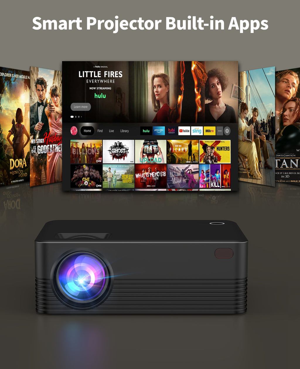 ENUOSUMA H5 Native 1080P Smart Projector