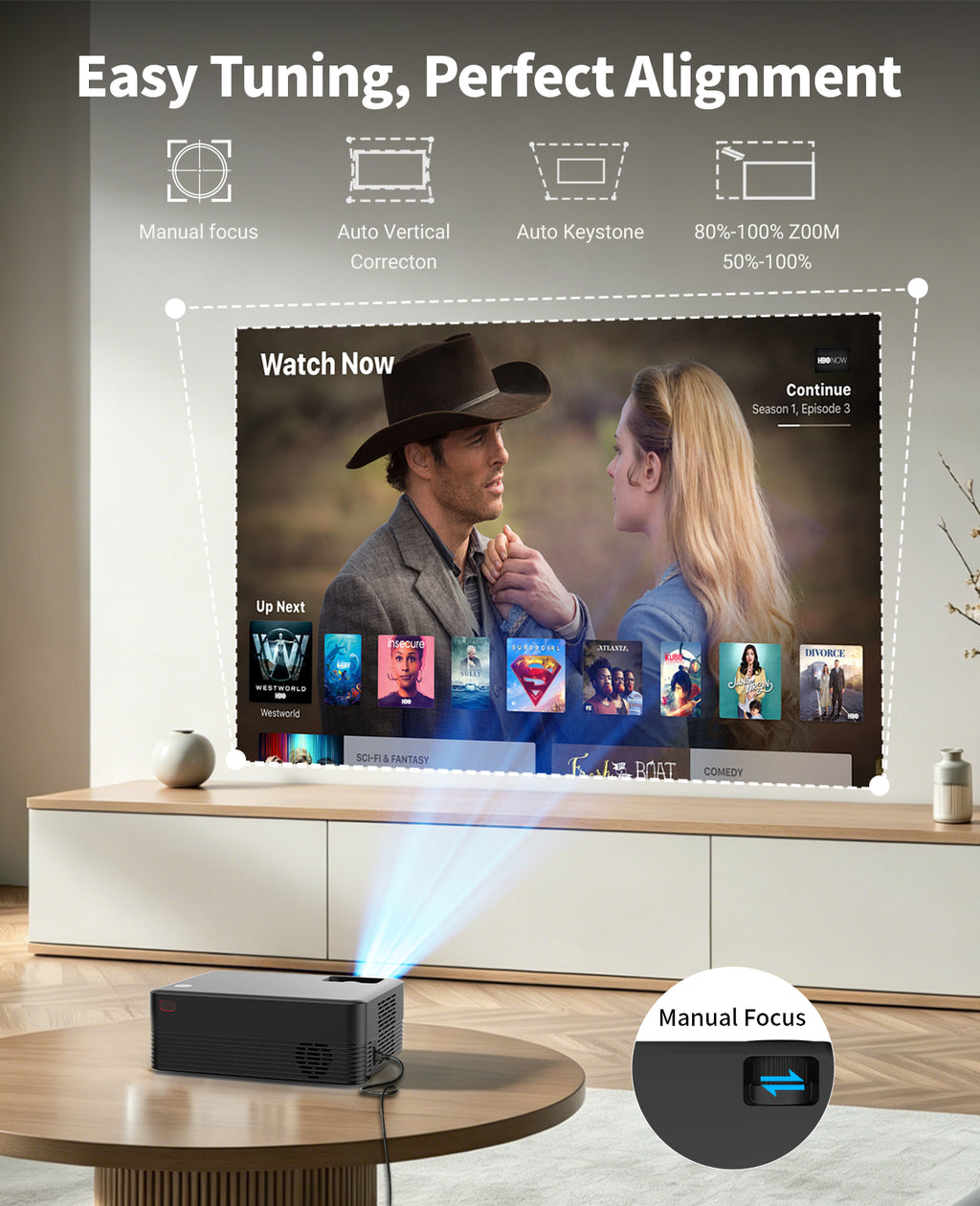 ENUOSUMA H5 Native 1080P Smart Projector