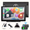 Carplay Screen for Car, 7" HD Wireless Apple CarPlay & Android Auto, Portable Car Stereo Touchscreen with Bluetooth, Mirror Link, Backup Camera, GPS Navigation, AUX, Fits All Vehicles